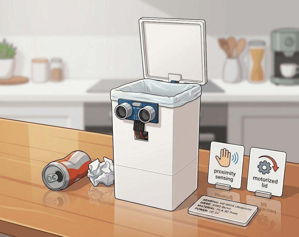 Automatic lid opener prototype render